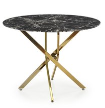 Saime round table diameter 100 cm black marble/gold base