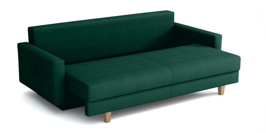 Lartes three-seater sofa bed with storage (Fabric: Monolith 37, Legs: Natural)