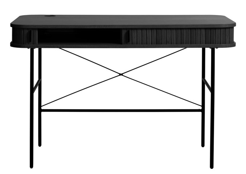 Gatativel desk 120x60 cm with black oak slats