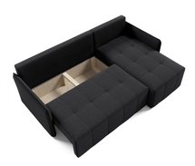 Corner sofa with sleeping function Grenada L-shaped with container Neve 100 braid right-hand side