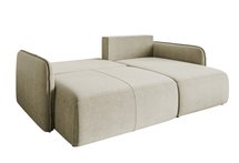 Mamla L-shaped Amon 17 corner sofa with sleeping function with a container, universal hydrophobic velor