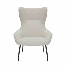 Suppet Cream Chenille Lounge Chair