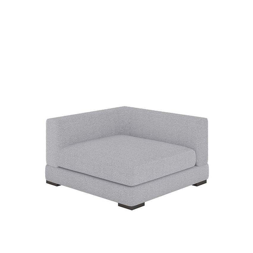 Mia L-shaped modular corner sofa with two poufs (Fabric: Grande 81)