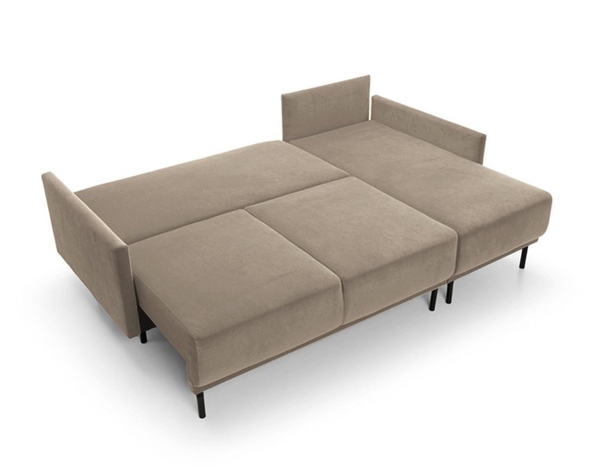 Hamiel L-shaped extendable corner sofa with universal container (Fabric: Rosario 469)