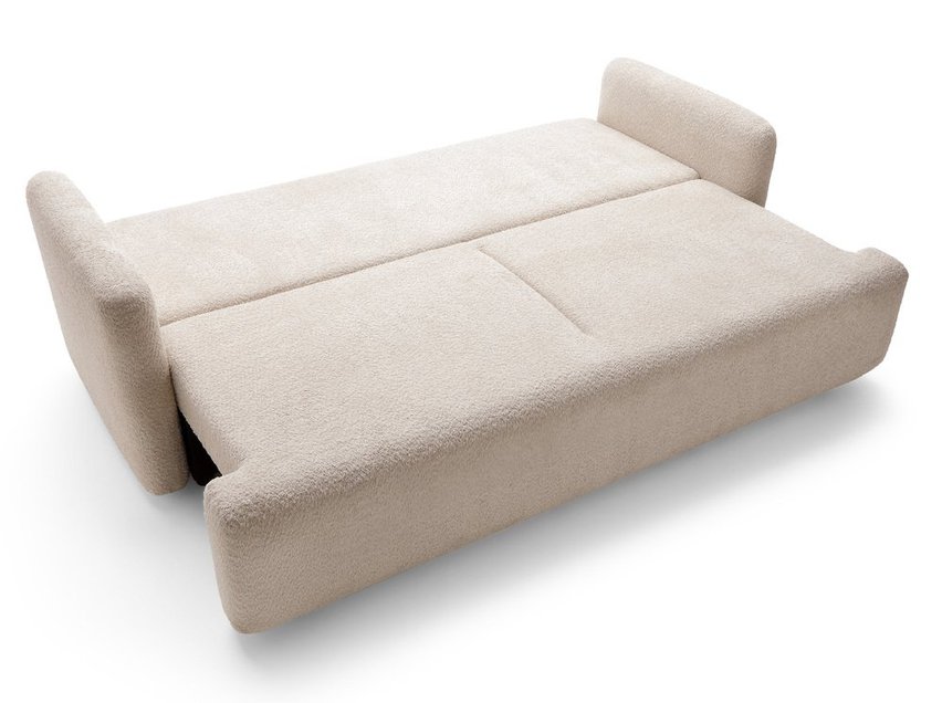 Lambina three-seater sofa with Abriamo 03 boucle container