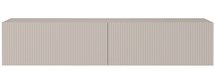 Veldio TV cabinet 140 cm Gray beige with milled front