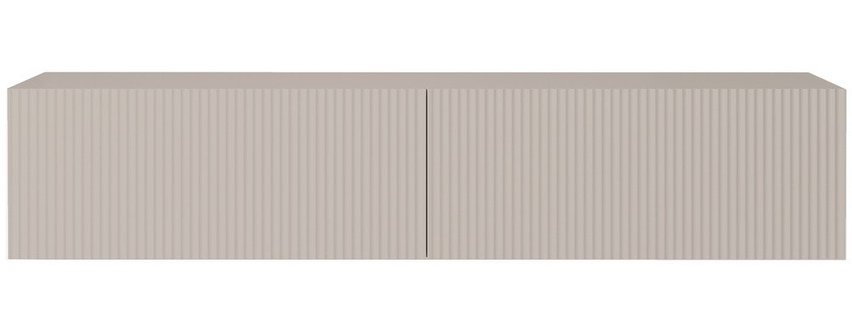 Veldio TV cabinet 140 cm Gray beige with milled front