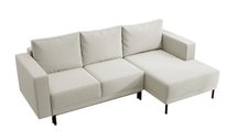 Rodario mini corner sofa with sleeping function and Castel 03 bedding container, right-handed