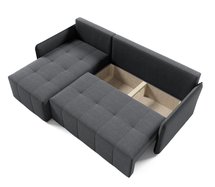 Corner sofa with sleeping function Grenada L-shaped with container Neve 97 braid left-hand side