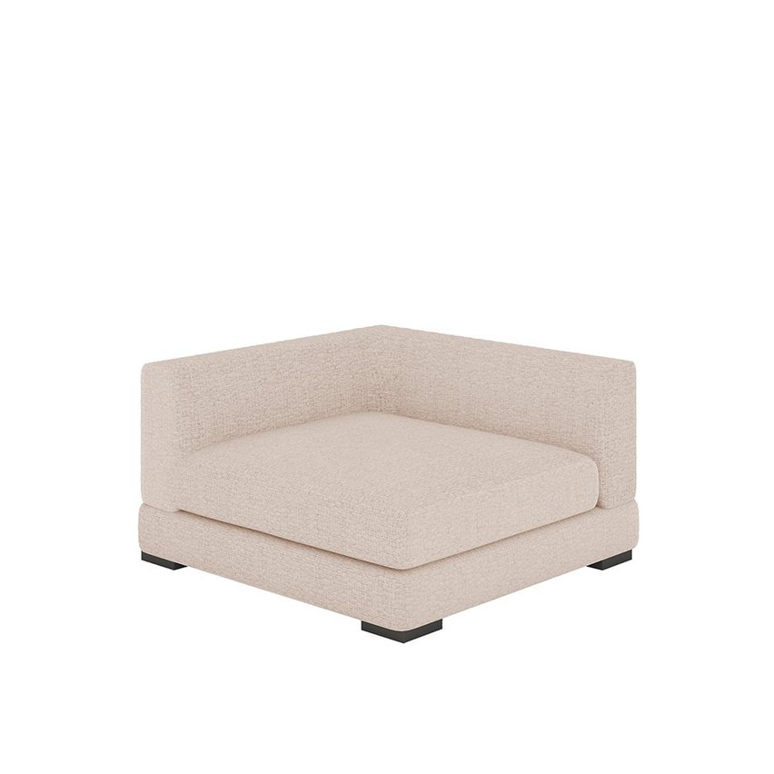 Mia L-shaped modular corner sofa with two poufs (Fabric: Grande 03)