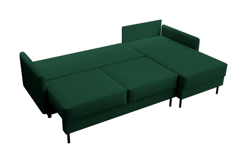 Tomonde L-shaped corner sofa with sleeping function with universal container