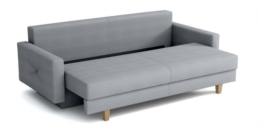 Lartes three-seater sofa bed with storage (Fabric: Monolith 84, Legs: Natural)