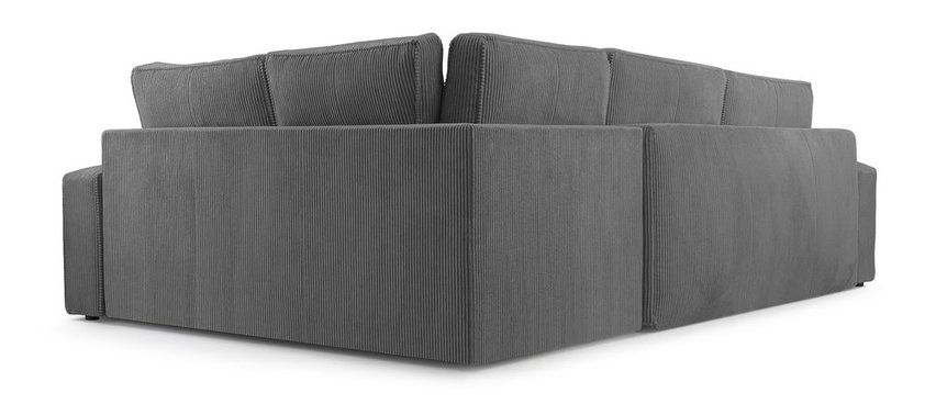 Figline L-shaped corner sofa with sleeping function with container Lincoln 90 corduroy right-hand side