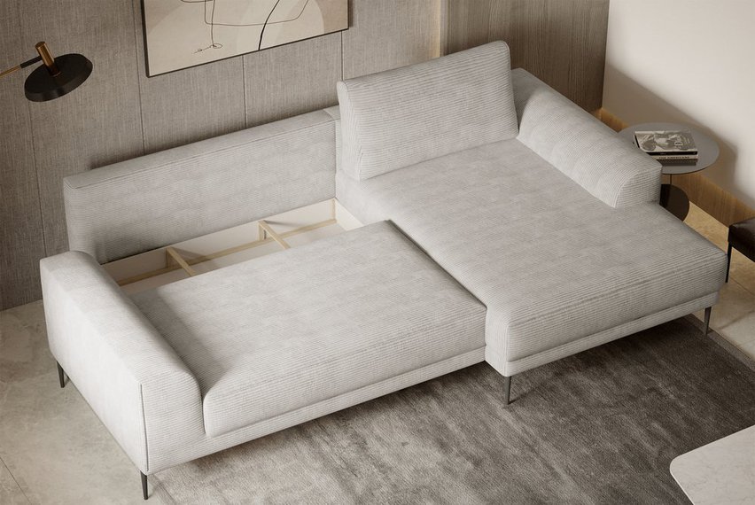 Corner sofa with sleeping function Capitol L-shaped Poso 100 right-hand side