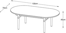 Yoffers coffee table 130x70 cm natural oak