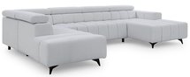 Corner sofa with sleeping function Ragussino U-shaped with side section Sicuro 65 left-hand side