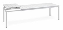 Rio Nardi extendable garden table 210-280x100 cm made of certified white material