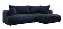 Ovo II L-shaped corner sofa with sleeping function Castel 79 with side and container, easy-to-clean velvet, right-hand