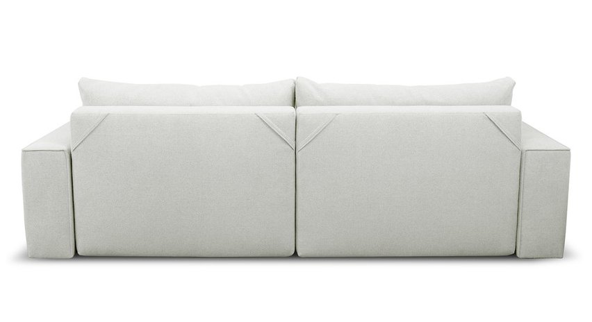 Netlan Aragon 01 three-seater sofa with storage in hydrophobic fabric, silver legs