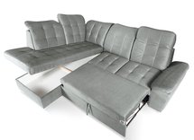 Malihini L-shaped corner sofa with sleeping function with container Element 04 velvet left-hand side