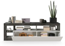 Preepe TV Cabinet White/Dark Gray