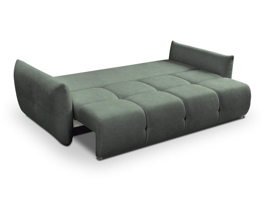 Mollete three-seater sofa bed with storage Sicuro 05 chenille