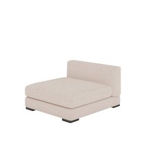 Mia L-shaped modular corner sofa with two poufs (Fabric: Grande 03)