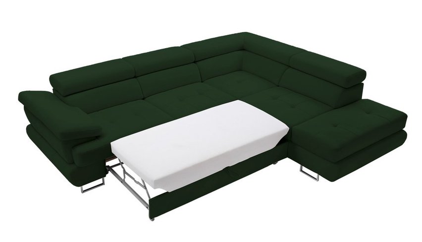 Corner sofa with sleeping function Zarano (Fabric: Element 12, Side: Left)