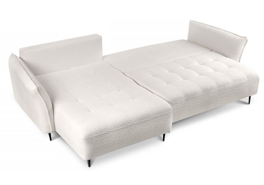 Minulo L-shaped corner sofa bed with storage (Fabric: Catch Me 01, Side: Left)