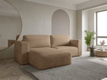 Corner sofa with sleeping function Sarrabi L-shaped left-hand side with storage Imagine me 03 hydrophobic chenille