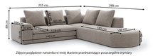 Castellina L-shaped modular corner sofa 255 cm larger Abriamo 3 right-hand side