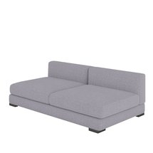 Mia L-shaped modular corner sofa with two poufs (Fabric: Grande 90)