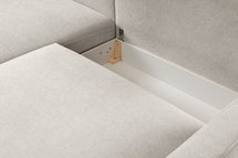 Corner sofa with sleeping function Sabbino L-shaped with storage Curio 02 hydrophobic chenille right-hand side