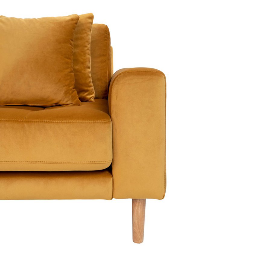 Corner sofa Dagmarri honey velvet left side