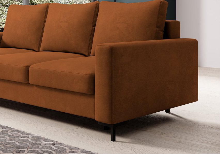 Mokpeo three-seater sofa bed with storage (Fabric: Velluto 33)