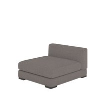 Mia L-shaped modular corner sofa with two poufs (Fabric: Storm 97)