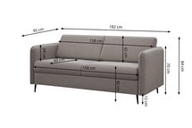 Leners Faro 20 three-seater sofa bed