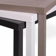 Cube Nardi square garden table, 80 cm, made of certified white material