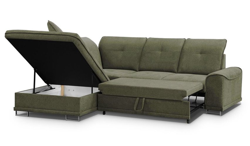 Laness corner sofa bed (Fabric: Matana 06, Side: Left)