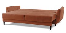 Toivola three-seater sofa with storage, copper velvet, hydrophobic