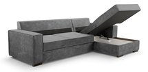 Corner sofa with sleeping function Pazzano L-shaped with container Palladium 16 right-hand side