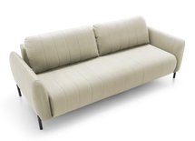 Neva three-seater sofa with Magic Velvet 2201 container, hydrophobic velor fabric, black legs