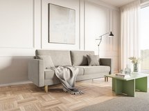 Valico three-seater sofa with gold legs