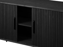 Commode à lattes Gativel 180 cm chêne noir