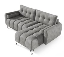 Corner sofa with sleeping function Minna Mini L-shaped Amon 09 with container hydrophobic velvet universal