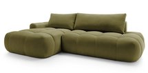 Ombo L-shaped corner sofa with sleeping function with container Salvador 08, hydrophobic velvet, left-hand side