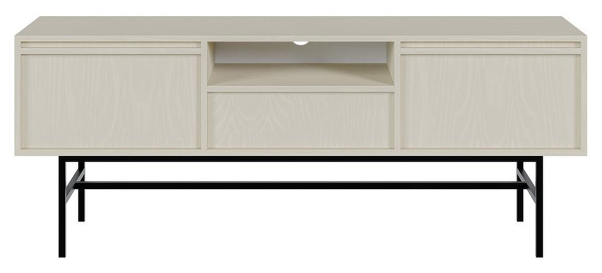 Evo two-door TV cabinet with drawer and frame 154 cm Sand beige