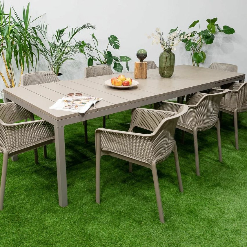 Rio Nardi extendable garden table 210-280x100 cm made of certified brown material