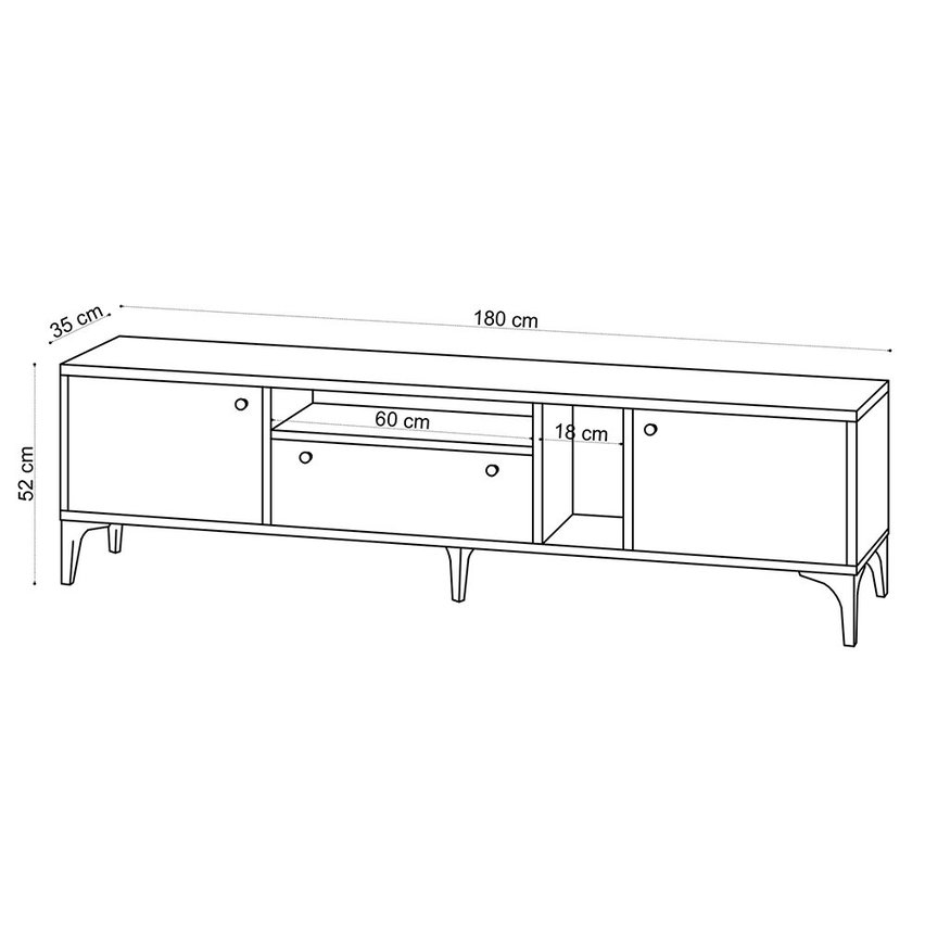 Penona TV cabinet 180 cm oak