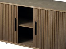 Commode Gativel 180x76 cm Lamelles Chêne Brûlé